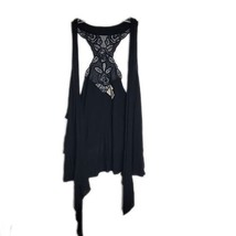 Eyelash Couture Cardigan Blouse Cover ~ Sz S ~ Sleeveless ~ Black - £10.59 GBP