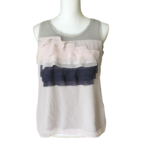 Simply Vera Vera Wang Multicolor Tiered Front Casual Tank Top Size PM - £14.55 GBP