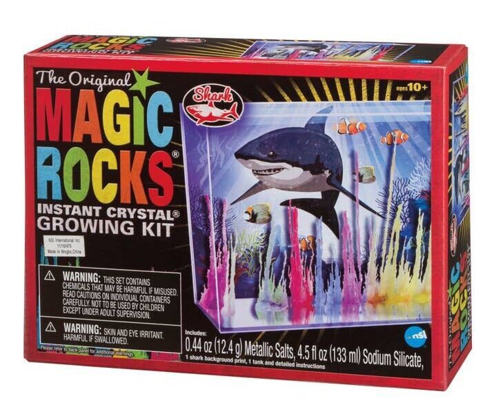 SHARK - The Original Magic Rocks Instant Crystal Growing Kit - Shark Theme