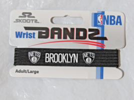 NBA Brooklyn Nets Black Wrist Band Bandz Officially Licensed Size Large ... - £10.93 GBP