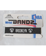 NBA Brooklyn Nets Black Wrist Band Bandz Officially Licensed Size Large ... - £11.01 GBP