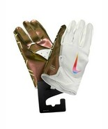 Nike Vapor Jet 7.0 Football Receiver Gloves White Gold Iridescent Size L - $549.97 MXN
