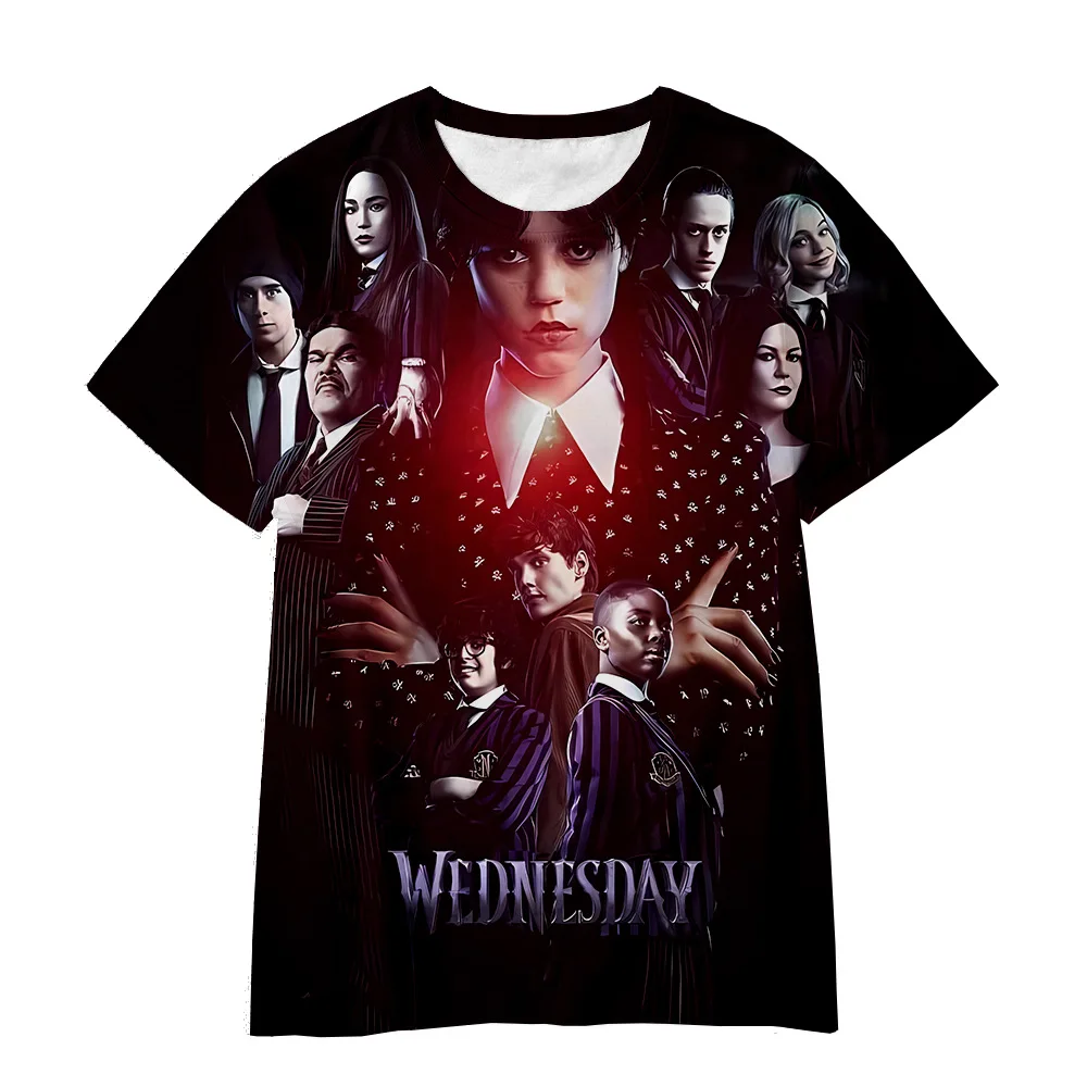 2023 Hot Sale Wednesday Addams 3D Printed T-shirt Men Women Fashion Casual T Shi - £81.78 GBP