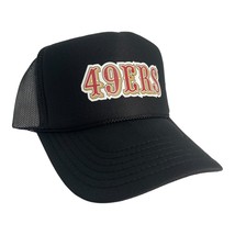 New San Francisco 49ERS Black Bay Area Hat 5 Panel High Crown Trucker Snapback - £18.64 GBP
