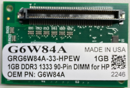 Gigaram Hp G6W84A 1 Gb 90-pin DDR3 Dimm (G6W84A) - £73.50 GBP