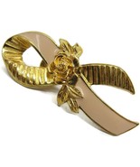 Breast Cancer Awareness Lapel Pin Brooch Pink Ribbon Vintage Avon - £13.00 GBP