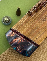 Guzheng 135cm Blue Feather Diagram with bracket professional Chinese str... - $499.00