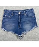 BDG Super High Rise Dolphin Jean Shorts Womens 31W Fray Edge - $12.96