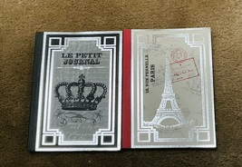 TWO VINTAGE PARIS, FRANCE THEME COVERS    5-1/2” x 4”  LINED NOTE BOOKS - £3.93 GBP
