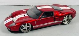 Jada Toys 2005 FORD GT Chrome Red No. 90075 BIG TIME MUSCLE 1/24 Scale - $18.76