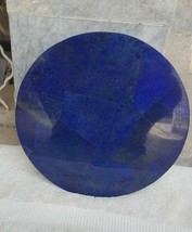 Round 12.5 Inches Coffee table decoration Art Mosaic Lapis Lazuli white ... - £195.56 GBP