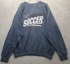 Mustangs Soccer Fan Cloth Team Sweater Men&#39;s 2XL Multi Graphic Ribbed He... - $19.28