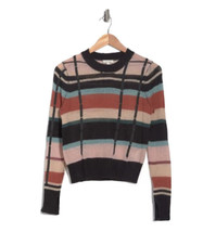 NEW Ella Moss Women’s Denise Check Knit Sweater Hot Sauce Size M NWT - £38.94 GBP