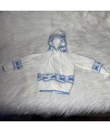 1950&#39;s Blue Bird Kids Bear Knit Zip Up Hooded Sweater Sweater USA - $550.78 MXN