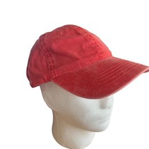 Time &amp; Tru Hat Womens Adjustable Coral Bisque Red Washed Twill Baseball ... - $7.74