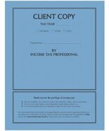 Income Tax Return Cover, Size: 8 5/8 x 11 1/4, Quantity 50, Blue Color - $70.28