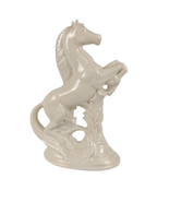 Vintage Art Nouveau 10&quot; Cream Milk Glaze Rearing Horse Porcelain Figurin... - £41.84 GBP