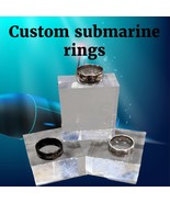 Custom Submarine Ring: Personalized Titanium Wedding Band, Military Gift - $59.99