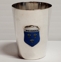 VTG SOLID 925 Sterling Silver Colorful Enamel Wiesbaden Germany Shot Glass - £30.39 GBP