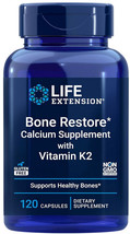 Bone Restore Calcium Supplement With Vitamin K2 120 Capsule Life Extension - £16.31 GBP