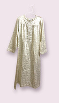 Go Softly Nightgown Poly Cotton Silky Nightie White Cottage Pink Rosebuds Sz S - £18.42 GBP