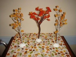 Dept 56 Village Autumn Maple &amp; 2 Birch Trees Set Of 3 - £29.65 GBP