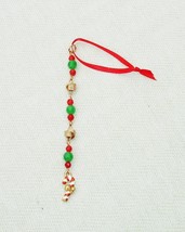 Candy Cane Holiday Gemstone Icicle Ornament - Handmade Christmas Collectible - $9.99