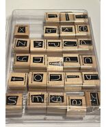 Stampin Up! Tidy Alphabet Wood-Mounted Rubber Stamps Set For Crafting &amp; ... - €9,90 EUR