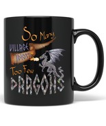 PixiDoodle Sarcastic Dragon Coffee Mug - Purple Dragons Fantasy Village ... - $35.43 CAD+
