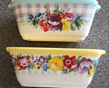 Two (2) Pioneer Woman ~ Ceramic Mini Loaf Pans ~ Vintage Inspired Floral... - £20.58 GBP