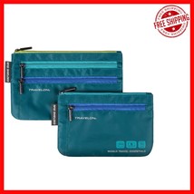 Elegant Travel Essential Set of 2 RFID Shielded Currency &amp; Passport Orga... - $30.06