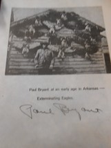 Alabama Crimson Tide Coach Paul Bear Bryant At An Early Age In Arkansas - £14.70 GBP