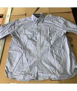 Tommy Hilfiger Blue Plaid Button Down XL Shirt, Men&#39;s Long Sleeve Pocket... - $15.83