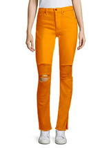 Cotton Citizen Womens High Rise Jeans Split Skinny Fit Orange 24W - £90.84 GBP