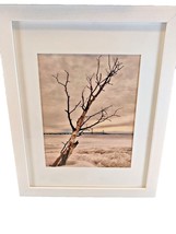 Framed Matted Winter Photo of the Mackinac Bridge 8x10-Bobby Lee-Mackinaw-MI - £48.26 GBP