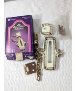 Vintage Amerock Bonaventure door chain security guard Regency White gold... - $432.94 MXN