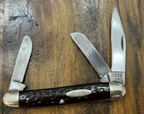 Case XX 1940-64 6347 HP 3 Blade Brown Bone Pocket Knife Vintage (32) - £97.21 GBP