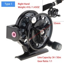 Mini Winter Ice Fishing Reel Ultralight 50mm 55mm 60mm Hand Reel Fly Fishing Lin - £37.37 GBP