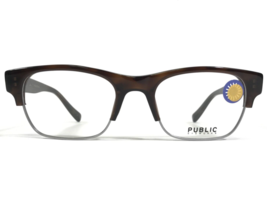 Public Eyeworks Brille Rahmen RICHMOND-C02 Brown Grau Schildplatt 51-20-145 - £40.21 GBP