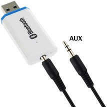 USB RCA AUX 3.5mm Jack Bluetooth 5.0 Receiver with Mic Stereo Wireless Adapter - £11.98 GBP