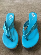 Coral Bay Women&#39;s Flip Flops Slides Size 7 Blue - £40.92 GBP