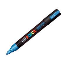 Uni Posca PC-5M Bullet Tip Paint Marker - Metallic Blue - £11.61 GBP