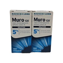 LOT OF 2 Bausch + Lomb Muro 128 5% Ophthalmic SOLUTION - 0.5oz EXP: 11/2... - $462.55 MXN