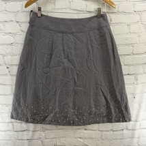 Boden Skirt Womens Sz 8 Gray A Line Zippered Side  - £14.01 GBP