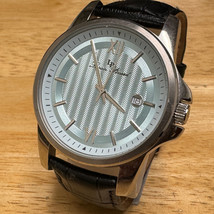 Lucien Piccard Quartz Watch Men Silver Blue Swiss Movt Date Analog New B... - £35.86 GBP