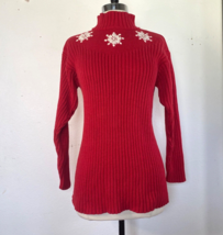 Buffalo David Bitton Womens Sweater Small/Med Red Long Sleeves Pullover ... - $24.70