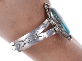J Begay Sterling Turquoise Native American cuff bracelet - £114.72 GBP