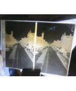 Antique Stereoview Glass Negative Photo Cityscape Horse Buggy Electric L... - $93.28