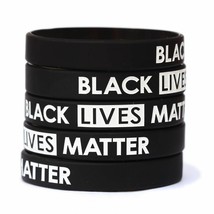 5 CHILD Size Black Lives Matter Wristbands - Awareness Wrist Band Bracelets - £7.01 GBP