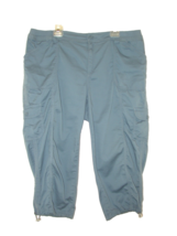 Style &amp; Co Womens 18W BLUE Cargo Capri Pants Midrise Bungee Hem, A+ - $30.87